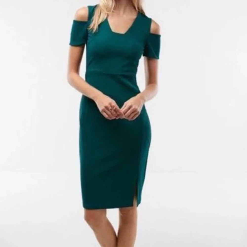 *EXPRESS* Teal Cold-Shoulder Dress Size 4